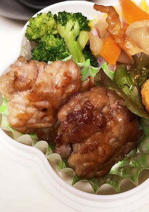 お弁当に★豚コマの丸め焼き-レシピのメイン写真