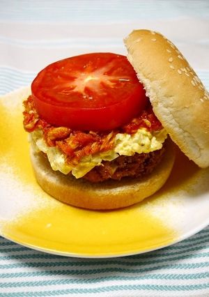 簡単！ツナカツとまとバーガー-レシピのメイン写真