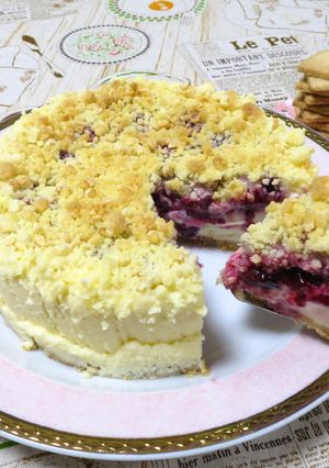【人気】クランブルベリーチーズケーキ♪-レシピのメイン写真