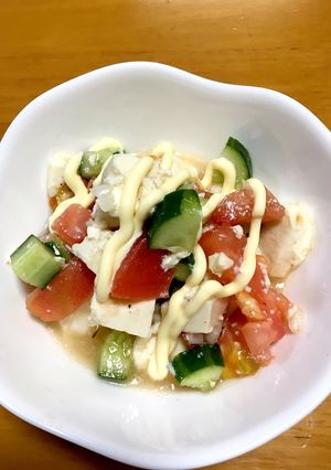混ぜるだけ豆腐サラダ！洋風の味-レシピのメイン写真