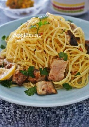 さんまのペペロンチーノ風パスタ-レシピのメイン写真