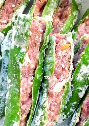 万願寺ピーマンの肉詰め-レシピのメイン写真