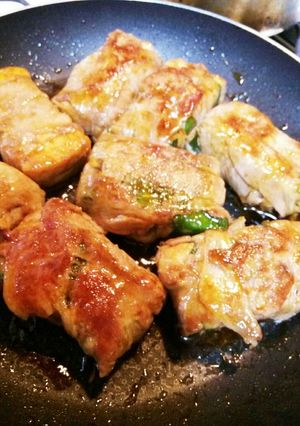 厚揚げの肉巻き焼き (* ॑ ॑* )-レシピのメイン写真