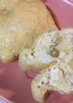 ヘルシーポテサラ納豆の油揚げ包み-レシピのメイン写真
