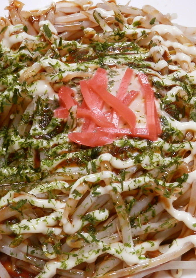 お好み焼き風もやしの巣ごもり卵-レシピのメイン写真