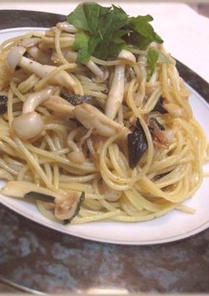 大葉としめじのガーリックパスタ-レシピのメイン写真