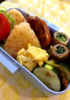 簡単*可愛い*おにぎり弁当*肉巻き-レシピのメイン写真