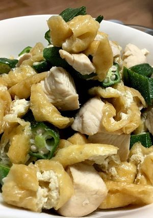 鶏ムネ肉とオクラの甘煮-レシピのメイン写真