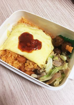 超簡単お弁当オムライス-レシピのメイン写真