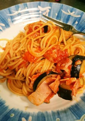 『簡単』トマトガーリックパスタ-レシピのメイン写真