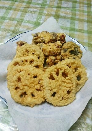 シンプル!れんこんの天ぷら☆-レシピのメイン写真