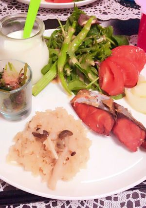 味付きヒラスと茸のごはん♡-レシピのメイン写真