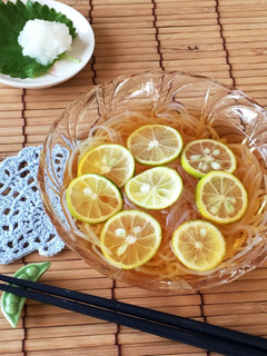 糖質オフ*涼味♪しらたき冷やしすだち麺-レシピのメイン写真