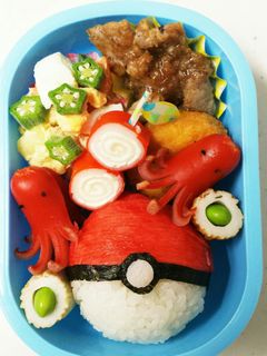 キャラ弁☆ポケモン☆モンスターボール-レシピのメイン写真
