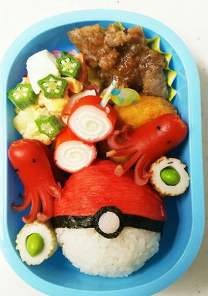 キャラ弁☆ポケモン☆モンスターボール-レシピのメイン写真