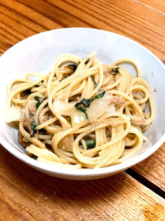 ツナと大葉となめたけの和風オイルパスタ-レシピのメイン写真