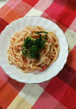 ごま油風味のクリーミーたらこうどん-レシピのメイン写真