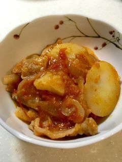 *簡単*豚肉とトマトとじゃが芋の重ね煮♪-レシピのメイン写真