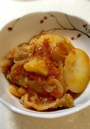 ＊簡単＊豚肉とトマトとじゃが芋の重ね煮♪-レシピのメイン写真