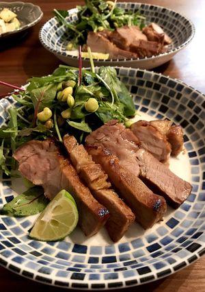 柚子胡椒味噌で漬けた豚肩ロースのステーキ-レシピのメイン写真