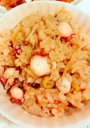 ✿生姜とミョウガ香る!タコの炊き込みご飯-レシピのメイン写真