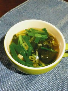 ニラ葱わかめスープ-レシピのメイン写真