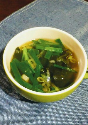 ニラ葱わかめスープ-レシピのメイン写真