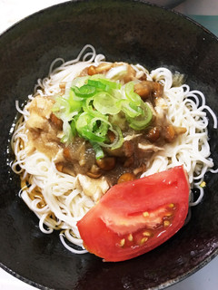 ササミとなめこのおろしそうめん-レシピのメイン写真
