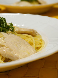 鶏胸肉と大葉のパスタ(塩こうじレモン)-レシピのメイン写真