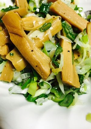 ネギ メンマ 塩炒め おつまみ 簡単ねぎ-レシピのメイン写真