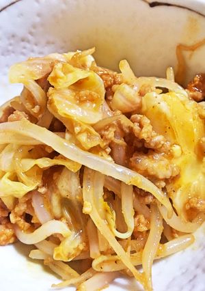 簡単!!ピリ辛肉みそもやし-レシピのメイン写真