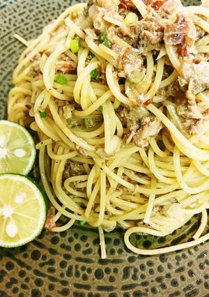 サバ缶ガーリックパスタ-レシピのメイン写真