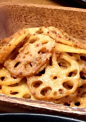 やみつき♡レンコンの味噌マスタード炒め♪-レシピのメイン写真