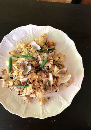 タラとアサリの海鮮辛炒飯〜山椒がけ♪-レシピのメイン写真