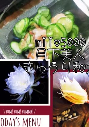 月下美人のお浸し☆キュウリ和え-レシピのメイン写真