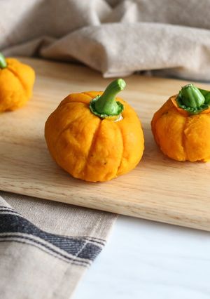 ハロウィン　かぼちゃ型のパンプキンサラダ-レシピのメイン写真
