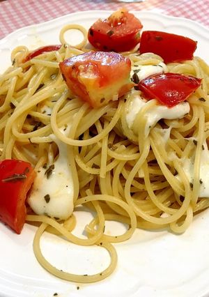 トマトバジルとモッツァレラのパスタ-レシピのメイン写真