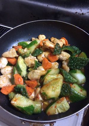 苦瓜とささ身の夏野菜炒め-レシピのメイン写真