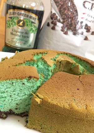 米粉 チョコミントシフォンケーキ-レシピのメイン写真