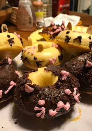 秋の粉消費祭(笑)もっちりねこドーナッツ-レシピのメイン写真