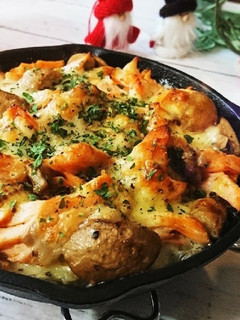 鮭とポテトの粒マスタードチーズ焼き♪-レシピのメイン写真