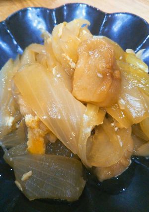 簡単１品！たまねぎとお麩のとろっと煮♪-レシピのメイン写真
