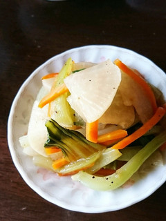 チンゲン菜と大根のポン酢炒め【常備菜】-レシピのメイン写真