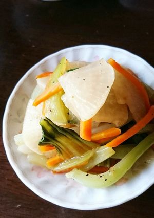 チンゲン菜と大根のポン酢炒め【常備菜】-レシピのメイン写真
