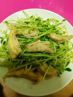 節約♡豆苗とせせり炒め-レシピのメイン写真