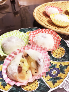 美味しいフルーツと甘納豆の大福-レシピのメイン写真