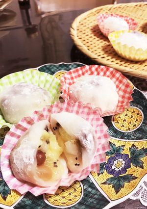 美味しいフルーツと甘納豆の大福-レシピのメイン写真