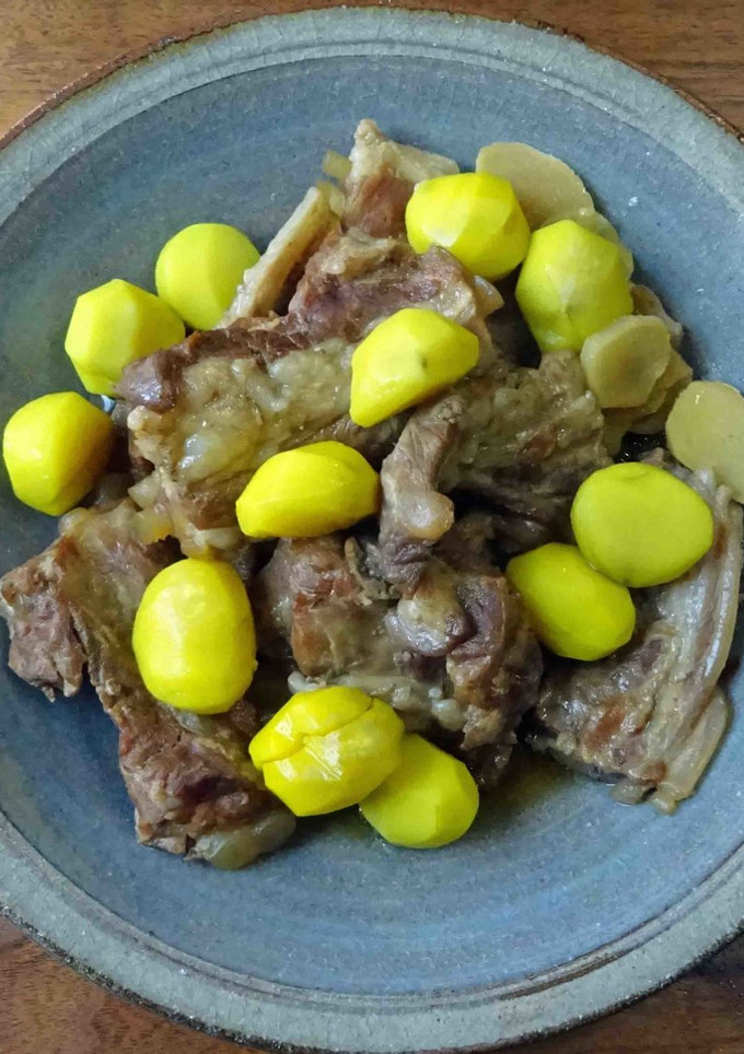 ソーキ（豚軟骨）と栗の煮物-レシピのメイン写真