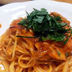 รูปของ 時短でサバのトマトソースパスタ