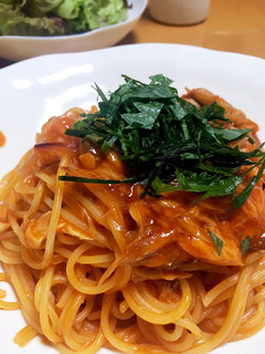 時短でサバのトマトソースパスタ-レシピのメイン写真